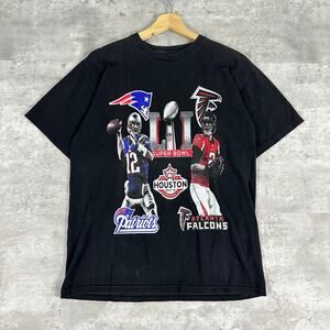 2017 Patriots vs Falcons Football Super Bowl T-shirt S